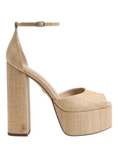 Sam Edelman Women's Kori Block Heel Platform Sandal In Beechwood In Beige