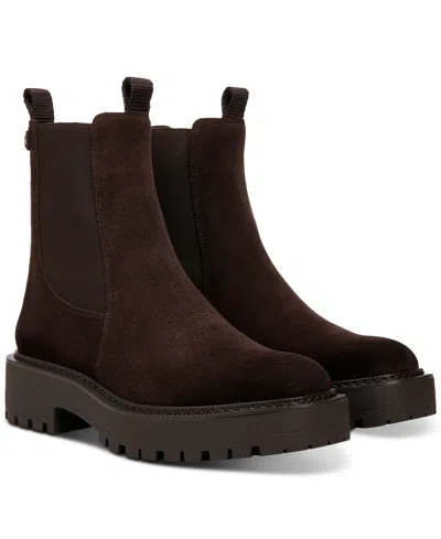 Sam Edelman Women's Laguna Lug-sole Chelsea Booties In Chocolate Brown Suede
