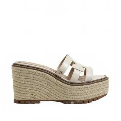 SAM EDELMAN WOMEN'S LAINE PLATFORM WEDGE SANDAL IN BEIGE
