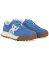 Sam Edelman Langley Lace Up Sneaker Azure Blue Suede In Azure Blue