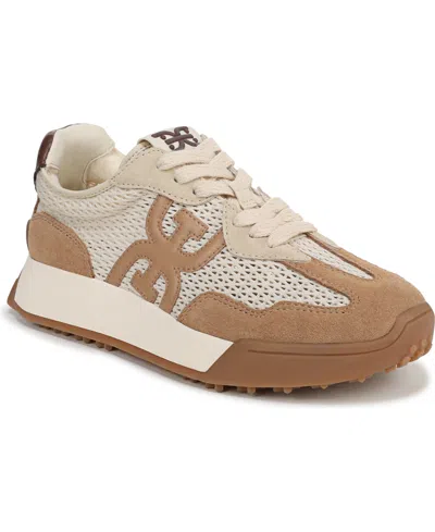 Sam Edelman Women's Langley Mesh Lace-up Sneakers In Modern Ivory,cyprus Tan,honey