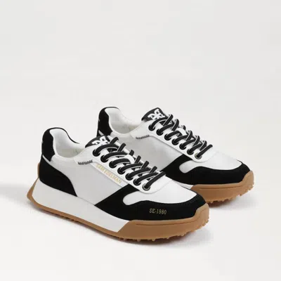 Sam Edelman Women's Layla Suede Sneaker In Black & White