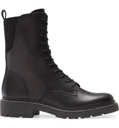 Sam Edelman Women's Lex Leather Chunky Heel Combat Boots In Black
