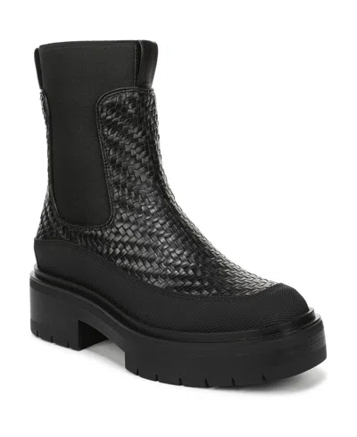 Sam Edelman Women's Linn Weave Chelsea Platform Booties In Black