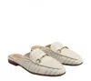 Sam Edelman Linnie Bit Flat Mules In Neutral