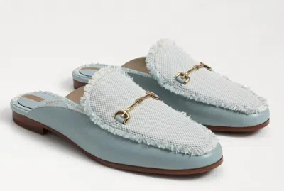 Sam Edelman Women's Linnie Fray Mule In Robin Egg Blue Canvas In Multi