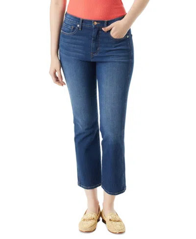Sam Edelman Women's Linnie High-rise Kick-flare Cropped Denim Jeans In Haven
