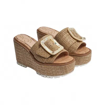 Sam Edelman Women's Livi Wedge Espadrille Sandal In Dark Natural In Brown
