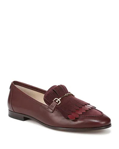 Sam Edelman Women's Liz Kiltie Loafer Flats In Burgundy