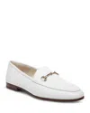 Sam Edelman Lior Womens Cushioned Footbed Dressy Loafers In White Leather