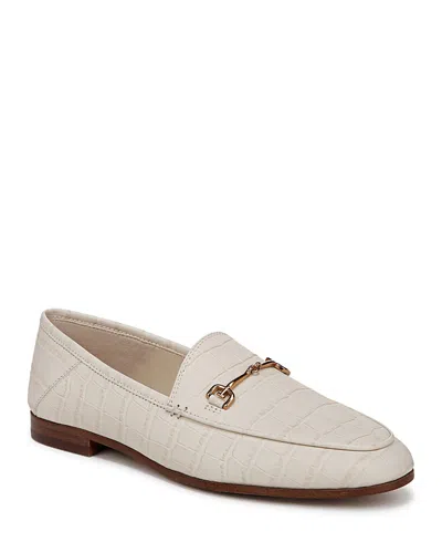 Sam Edelman Women's Loraine Almond Toe Loafers In Modern Ivory Croc Print