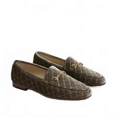 Sam Edelman Women's Loraine Loafer In Silver Sage Velvet In Green