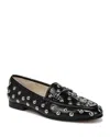 Sam Edelman Loraine Studded Metallic Loafers In Black