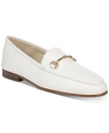 Sam Edelman Loraine' Horsebit Leather Step-in Loafers In Bright White Leather