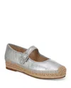 Sam Edelman Mackie Mary Jane Espadrille In Soft Silver