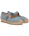 Sam Edelman Mackie Mary Jane Espadrille Montrose Blue Fabric In Montrose Blue Fabric