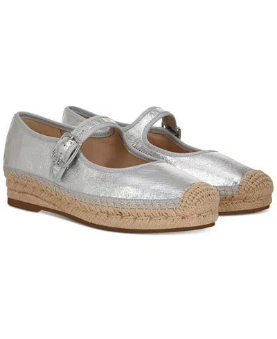 Sam Edelman Women's Mackie Mary Jane Espadrille Flats In Silver