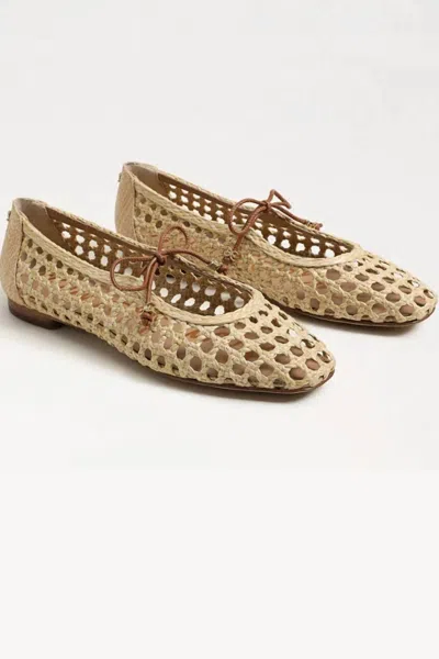 Sam Edelman Women's Marcie Ballet Flat In Bleached Beechwood Weave In Multi
