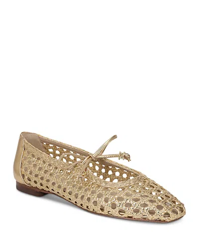 Sam Edelman Marcie Woven Flats Amber Gold Weave In Multi