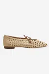 Sam Edelman Marcie Woven Flats Amber Gold Weave In Sand