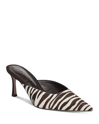 SAM EDELMAN WOMEN'S MARGEAUX CALF HAIR POINTED TOE MULES