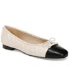 Sam Edelman Marilyn Cap Toe Ballet Flat In Modern Ivory,black