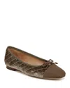 Sam Edelman Marilyn Cap Toe Ballet Flat In Dark Silver