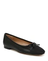 Sam Edelman Felicia Womens Leather Embellished Ballet Flats In Black