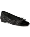 Sam Edelman Marley Tweed Toe Cap Ballet Flats Black