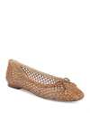 Sam Edelman Women's May Woven Square Toe Ballet Flats In Cuoio