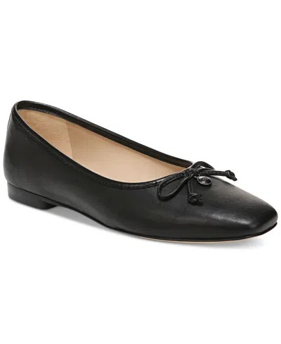 Sam Edelman Women's Meadow Square-toe Bow Ballet Flats In Black