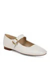 Sam Edelman Women's Michaela Buckled Mary Jane Flats In Bright White Leather