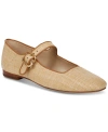 Sam Edelman Michaela Mary Jane Flat Beechwood In Bleached Beechwood Raffia