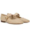 Sam Edelman Michaela Mary Jane Flats In Bleached Beechwood,ecru Sand