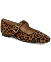 Sam Edelman Michaela Mary Jane Flat Granada Tan Leather In Granada Tan Leopard