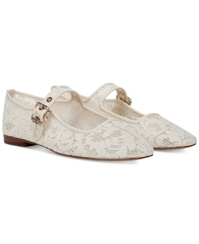 Sam Edelman Women's Michaela Buckled Mary Jane Flats In Ivory
