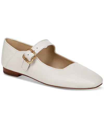 Sam Edelman Women's Michaela Buckled Mary Jane Flats In White