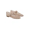 Sam Edelman Michaela Shine Mary Jane Flat In Vintage Pink Mesh In Multi