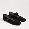 Sam Edelman Michaela Mesh Mary Jane Flats In Black