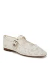 Sam Edelman Michaela Mary Jane Flat Ivory Lace In Ivory