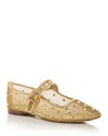 Sam Edelman Women's Michaela Shine Mary Jane Flats In Gold