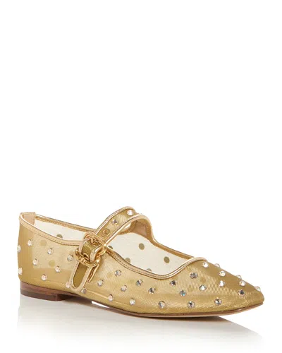 Sam Edelman Women's Michaela Shine Mary Jane Flats In Gold