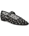 Sam Edelman Michaela Shine Womens Embellished Mesh Ballet Flats In Black