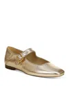 Sam Edelman Women's Michaela Square Toe Buckled Mary Jane Flats In Gold