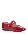 Sam Edelman Michaela Mary Jane Flat Scarlet Red Leather In Scarlet