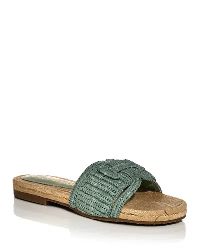 Sam Edelman Women's Miya Woven Slides In Green