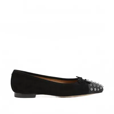 Sam Edelman Women's Monet Cap Toe Ballet Flat In Black Suede