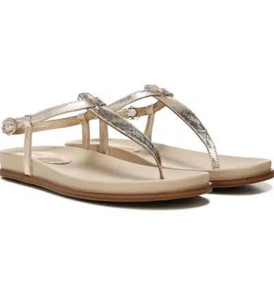Sam Edelman Women's Naomi Leather Thong Sandals In Gold Leather In Multi