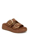 Sam Edelman Nerissa Two-strap Platform Sandal In Cuoio