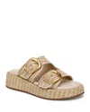 Sam Edelman Nerissa Two-strap Platform Sandal In Dark Natural